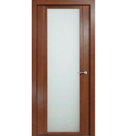 Дверь межкомнатная H-IV Шпонированные, Дуб палисандр, остекленная, сатинат белый, царговая