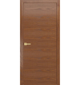 Дверь межкомнатная Plain Шпонированные, Дуб Коньячный, глухая, каркасно-щитовая