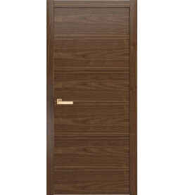 Дверь межкомнатная Plain Шпонированные, Американский орех, глухая, каркасно-щитовая
