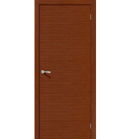 Дверь межкомнатная Соло 0.H Шпонированные, Ф-15 (Макоре), глухая, каркасно-щитовая