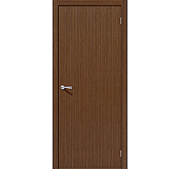Дверь межкомнатная Соло 0.V Шпонированные Орех, глухая, кромка шпон, филенчатая