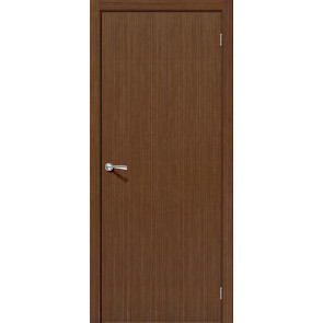 Дверь межкомнатная Соло 0.V Шпонированные Орех, глухая, филенчатая