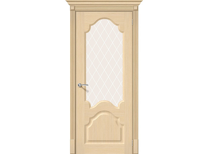Дверь Ш Афина Ф-22 (БелДуб) ПО White Сrystal 200*60