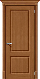 Дверь межкомнатная Статус-12 Шпонированные, Ф-11 (Орех), глухая, филенчатая