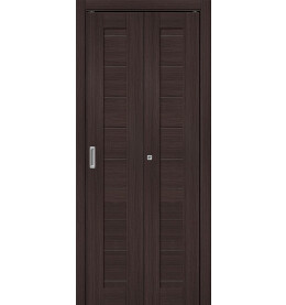 Дверь межкомнатная Браво-21 складная Экошпон, Wenge Melinga, глухая, царговая