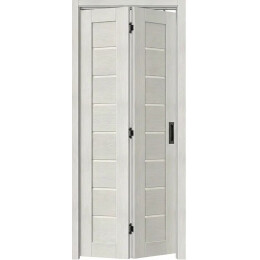 Дверь межкомнатная Браво-22 Экошпон, Bianco melinga, остекленная, magic fog, царговая