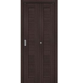 Дверь межкомнатная Браво-21 складная Экошпон, Wenge Melinga, глухая, царговая