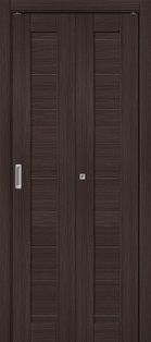 Дверь межкомнатная Браво-21 складная Экошпон, Wenge Melinga, глухая, царговая
