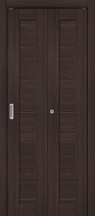 Дверь межкомнатная Браво-21 складная Экошпон, Wenge Melinga, глухая, царговая