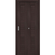 Дверь межкомнатная Браво-21 складная Экошпон, Wenge Melinga, глухая, царговая