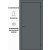 Дверь межкомнатная Порта-50 4AB ПЭТ, Shellac Graphite, глухая, кромка алюминиевая черная матовая, каркасно-щитовая
