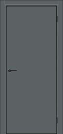 Дверь межкомнатная Порта-50 4AB ПЭТ Shellac Graphite, глухая, кромка алюминиевая черная, каркасно-щитовая