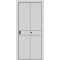 Дверь межкомнатная Порта-52 4AB ПЭТ, Shellac Grey, глухая, кромка алюминиевая черная матовая, каркасно-щитовая