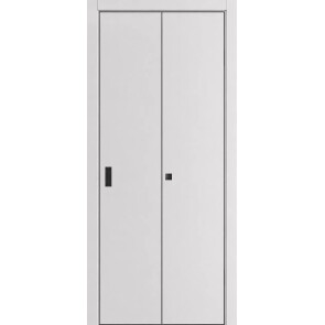 Дверь межкомнатная Порта-50 4AB Полипропилен, Nardo Grey, глухая, кромка алюминиевая черная матовая, каркасно-щитовая