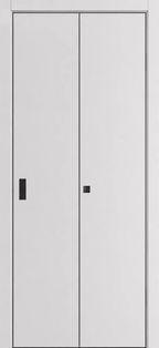 Дверь межкомнатная Порта-50 4AB Полипропилен, Nardo Grey, глухая, кромка алюминиевая черная матовая, каркасно-щитовая