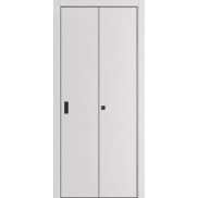 Дверь межкомнатная Порта-50 4AB Полипропилен, Nardo Grey, глухая, кромка алюминиевая черная матовая, каркасно-щитовая