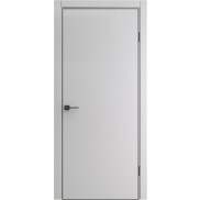 Дверь межкомнатная Порта-50 4AB Полипропилен Nardo Grey, глухая, кромка алюминиевая черная, каркасно-щитовая
