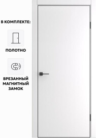 Дверь межкомнатная Порта-50 B Полипропилен, Alaska, глухая, каркасно-щитовая