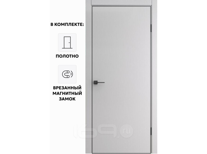 Дверь межкомнатная Порта-50 B Полипропилен, Nardo Grey, глухая, каркасно-щитовая