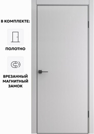 Дверь межкомнатная Порта-50 B Полипропилен, Nardo Grey, глухая, каркасно-щитовая