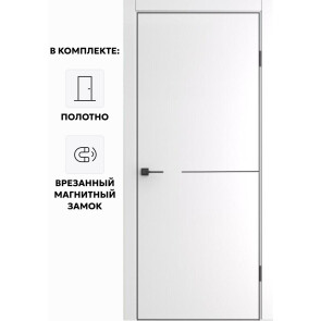 Дверь межкомнатная Порта-50.1 B Полипропилен, Alaska, глухая, каркасно-щитовая