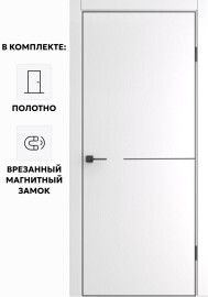 Дверь межкомнатная Порта-50.1 B Полипропилен, Alaska, глухая, каркасно-щитовая