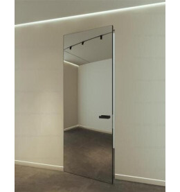 Дверь межкомнатная, скрытого монтажа Triadoors, кромка алюминиевая черная матовая