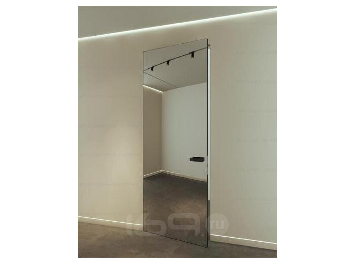 ДП INVISIBLE-800 Зеркало серебро 200*60, кромка-матовый чёрный