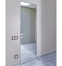 Дверь межкомнатная, скрытого монтажа Triadoors, кромка алюминиевая матовый хром