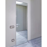 Дверь межкомнатная, скрытого монтажа Triadoors, кромка алюминиевая матовый хром