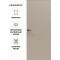 Дверь межкомнатная Порта Invisible 4A ПЭТ, Keramik Beige, глухая, скрытая, кромка алюминиевая матовый хром, каркасно-щитовая
