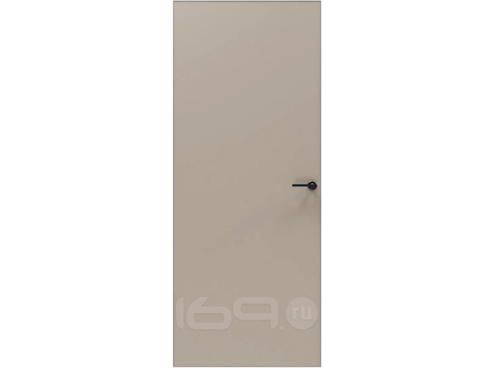 Дверь межкомнатная Порта Invisible 4A ПЭТ, Keramik Beige, глухая, скрытая, кромка алюминиевая матовый хром, каркасно-щитовая