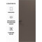 Дверь межкомнатная Порта Invisible 4A ПЭТ, Keramik Brown, глухая, скрытая, кромка алюминиевая матовый хром, каркасно-щитовая