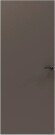 Дверь межкомнатная Порта Invisible 4A ПЭТ, Keramik Brown, глухая, скрытая, кромка алюминиевая матовый хром, каркасно-щитовая