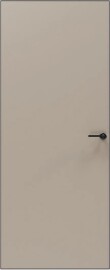 Дверь межкомнатная Порта Invisible 4AB Эксимер(ПЭТ) Keramik Beige, глухая/скрытая, кромка матовая черная, каркасно-щитовая