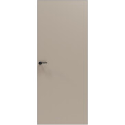 Дверь межкомнатная Порта Invisible Reverse 4A ПЭТ, левое открывание, Keramik Beige, глухая, скрытая, кромка алюминиевая матовый хром, каркасно-щитовая