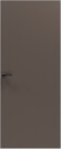 Дверь межкомнатная Порта Invisible Reverse 4A ПЭТ, правое открывание, Keramik Brown, глухая, скрытая, кромка алюминиевая матовый хром, каркасно-щитовая