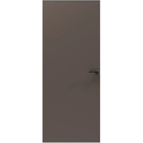 Дверь межкомнатная Порта Invisible Reverse 4A ПЭТ, правое открывание, Keramik Brown, глухая, скрытая, кромка алюминиевая матовый хром, каркасно-щитовая