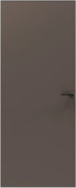 Дверь межкомнатная Порта Invisible Reverse 4A ПЭТ, правое открывание, Keramik Brown, глухая, скрытая, кромка алюминиевая матовый хром, каркасно-щитовая