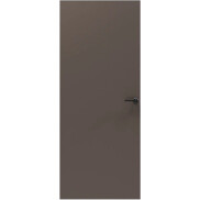 Дверь межкомнатная Порта Invisible Reverse 4A ПЭТ, правое открывание, Keramik Brown, глухая, скрытая, кромка алюминиевая матовый хром, каркасно-щитовая