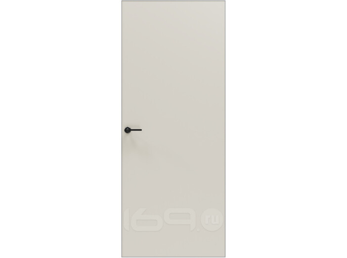 Дверь межкомнатная Порта Invisible Reverse 4A ПЭТ, левое открывание, Keramik Valse, глухая, скрытая, кромка алюминиевая матовый хром, каркасно-щитовая