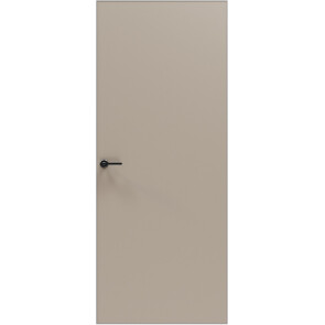 Дверь межкомнатная Порта Invisible Reverse 4A ПЭТ, правое открывание, Keramik Beige, глухая, скрытая, кромка алюминиевая матовый хром, каркасно-щитовая