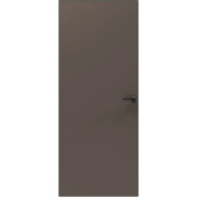 Дверь межкомнатная Порта Invisible Reverse 4AB ПЭТ, правое открывание, Keramik Brown, глухая, скрытая, кромка алюминиевая черная матовая, каркасно-щитовая