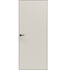 Дверь межкомнатная Порта Invisible Reverse 4AB ПЭТ, левое открывание, Keramik Valse, глухая, скрытая, кромка алюминиевая черная матовая, каркасно-щитовая