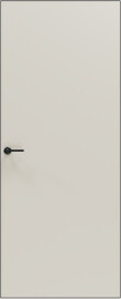 Дверь межкомнатная Порта Invisible Reverse 4AB ПЭТ, левое открывание, Keramik Valse, глухая, скрытая, кромка алюминиевая черная матовая, каркасно-щитовая