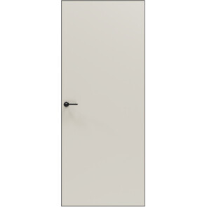 Дверь межкомнатная Порта Invisible Reverse 4AB ПЭТ, правое открывание, Keramik Valse, глухая, скрытая, кромка алюминиевая черная матовая, каркасно-щитовая