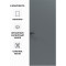Дверь межкомнатная Порта Invisible 4A ПЭТ, Shellac Graphite, глухая, скрытая, кромка алюминиевая матовый хром, каркасно-щитовая