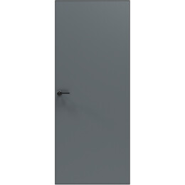 Дверь межкомнатная Порта Invisible 4AB ПЭТ Shellac Graphite, глухая/скрытая, кромка матовая черная, каркасно-щитовая