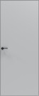 Дверь межкомнатная Порта Invisible 4AB ПЭТ, Shellac Grey, глухая, скрытая, кромка алюминиевая черная матовая, каркасно-щитовая
