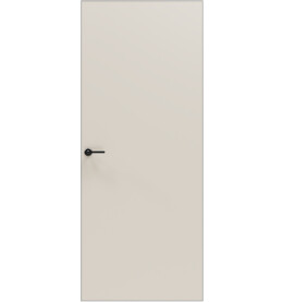 Дверь межкомнатная Порта Invisible Reverse 4A ПЭТ, правое открывание, Shellac Cream, глухая, скрытая, кромка алюминиевая матовый хром, каркасно-щитовая